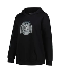 Fanatics Women's Black Ohio State Buckeyes Plus Sleeve Hit Pullover Hoodie