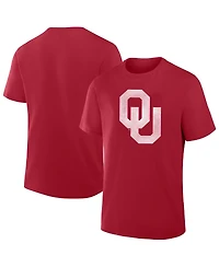 Fanatics Men's Crimson Oklahoma Sooners Big Tall Distressed Logo T-Shirt