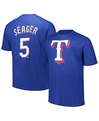 Fanatics Men's Corey Seager Royal Texas Rangers Big Tall Name Number T-Shirt