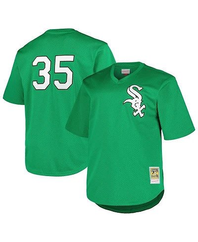 Mitchell & Ness Men's Profile Frank Thomas Kelly Green Chicago White Sox Big Tall Cooperstown Collection Mesh Batting Practice Jersey