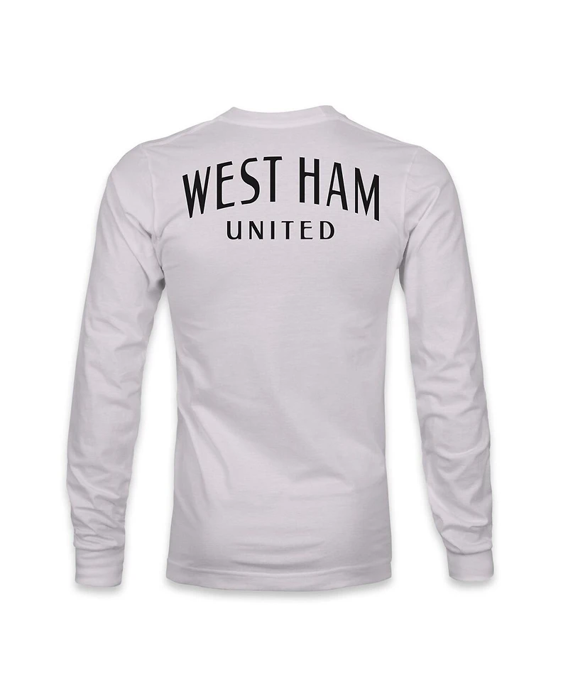 1863FC Men's Gray West Ham United Back Team Arch Long Sleeve T-Shirt