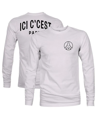 1863FC Men's Gray Paris Saint-Germain Back Team Arch Long Sleeve T-Shirt