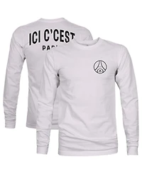 1863FC Men's Gray Paris Saint-Germain Back Team Arch Long Sleeve T-Shirt