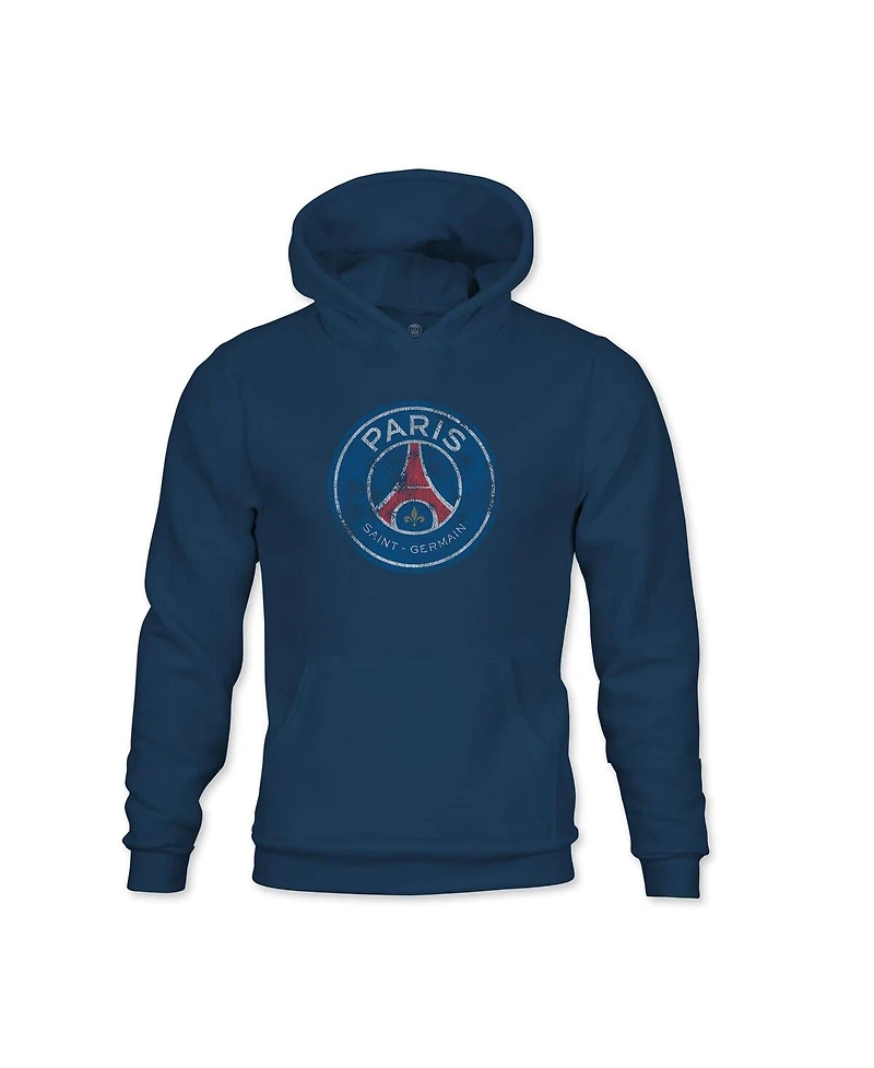 1863FC Big Boys and Girls Navy Paris Saint-Germain Color Badge Fleece Pullover Hoodie