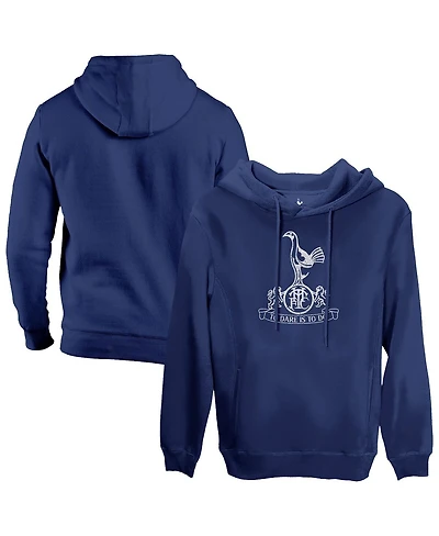 1863FC Men's Navy Tottenham Hotspur Mono Badge Fleece Pullover Hoodie