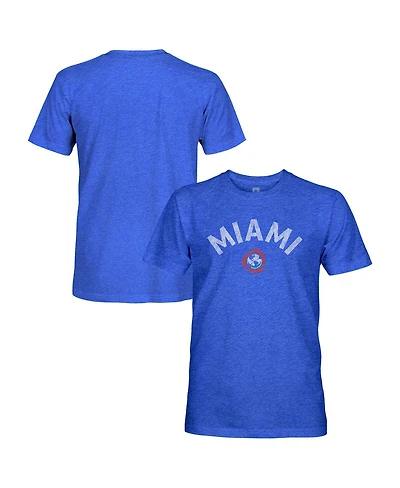 1863FC Men's Blue Miami Fc Vintage Tri-Blend Short Sleeve T-Shirt