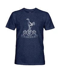 1863FC Men's Navy Tottenham Hotspur Retro Mono Badge Vintage Tri-Blend T-Shirt