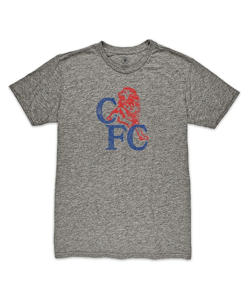 1863FC Men's Heather Gray Chelsea Retro '86 Badge Vintage Tri-Blend T-Shirt