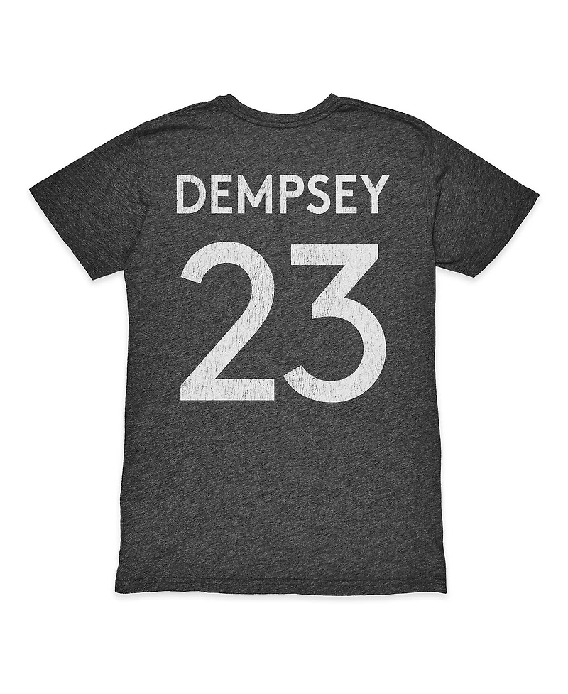 1863FC Men's Clint Dempsey Heather Black Fulham Player Name Number Twisted Tri-Blend T-Shirt