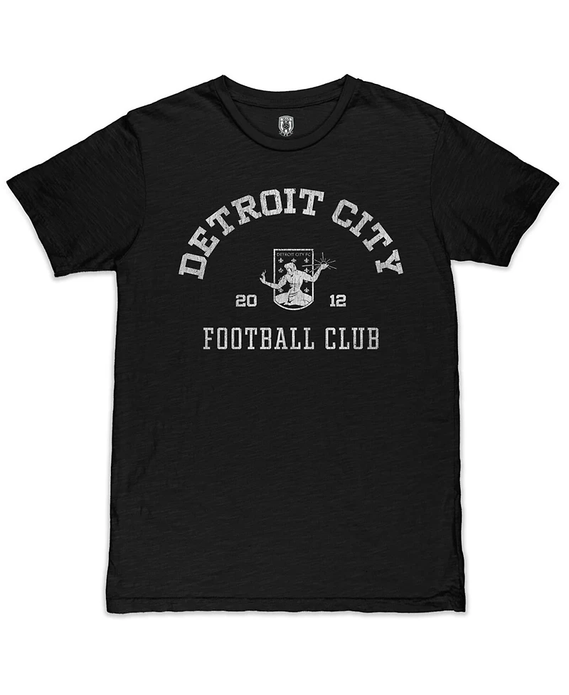 1863FC Men's Black Detroit City Fc Established Slub T-Shirt