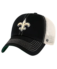 '47 Brand Men's Black/Natural New Orleans Saints Trawler Trucker Clean Up Adjustable Hat