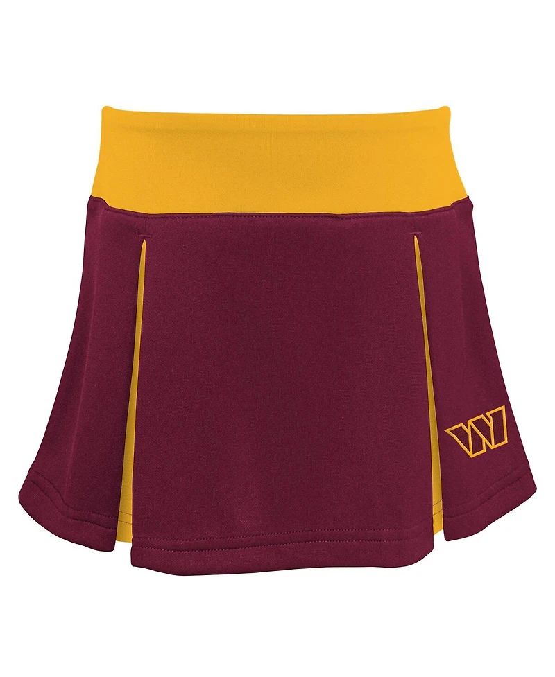 Outerstuff Big Girls 2-Piece Burgundy Washington Commanders Spirit Cheerleader Set
