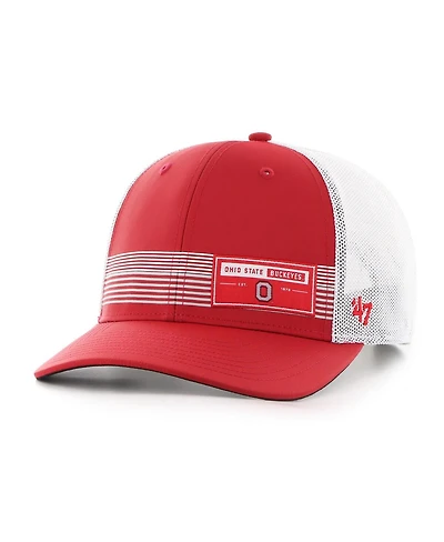 '47 Brand Men's Scarlet Ohio State Buckeyes Rangefinder Brrr Trucker Adjustable Hat