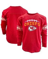 Wes & Willy Big Boys and Girls Red Kansas City Chiefs Football Long Sleeve T-Shirt