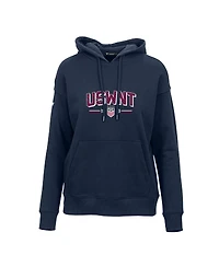 LevelWear Women's Navy Uswnt Adorn Strike Fast Pullover Hoodie
