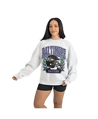 Gameday Couture Women's Gray Baltimore Ravens Heritage Premium Fleece Pullover Sweatshirt
