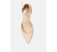 Myla Faux Leather Metallic Sling Heeled Sandals Women