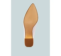 Zaila Metallic Accent Block Heel Pumps Women