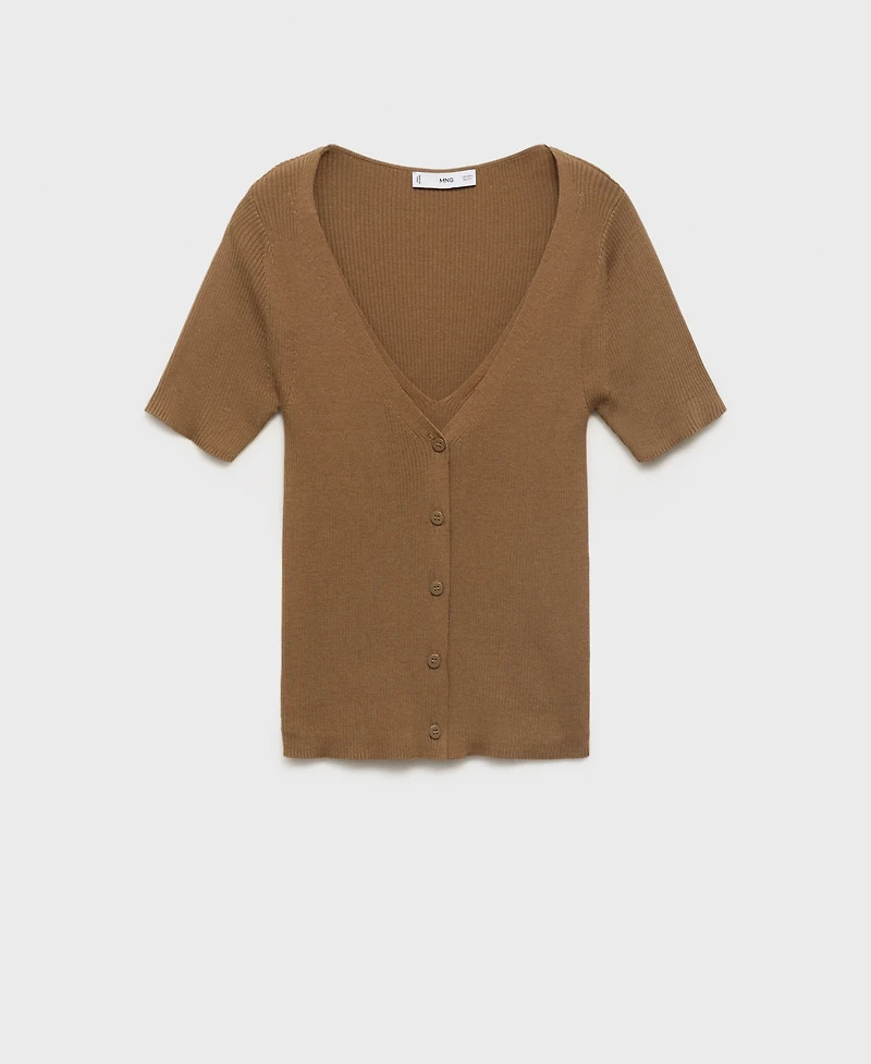 Mango Women's Mixed Ribbed Sweater