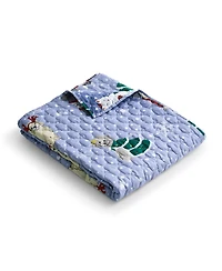 Greenland Home Fashions Winter Whiskers Pet Lover's Reversible Holiday Throw, 50" x 60"