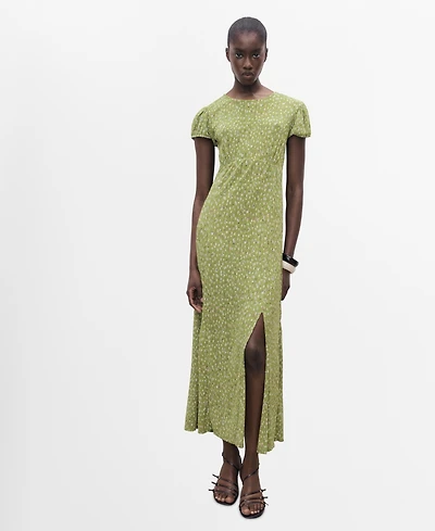 Mango Women's Floral-Print Pleated Dress