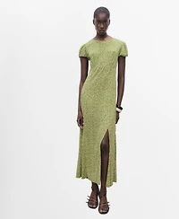 Mango Women's Floral-Print Pleated Dress