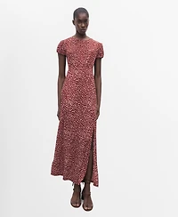 Mango Women's Floral-Print Pleated Dress