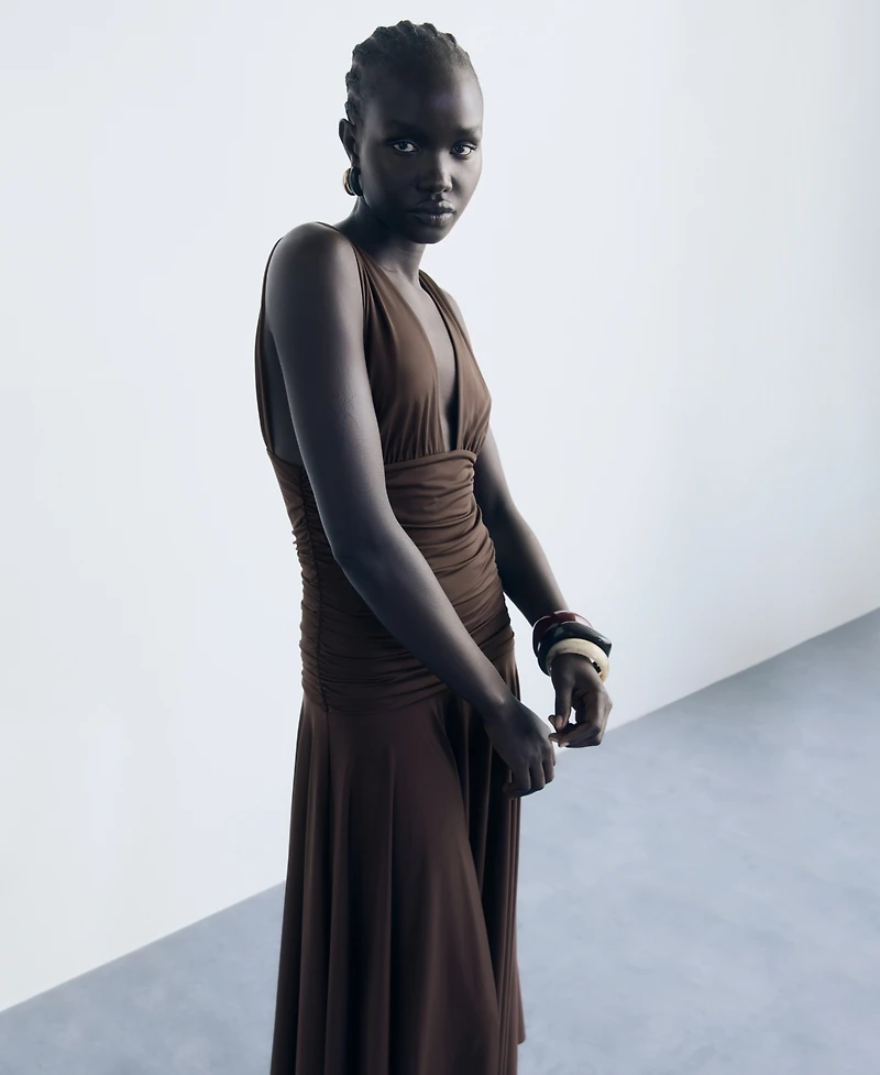 Mango Women's Combined Design Long Dress