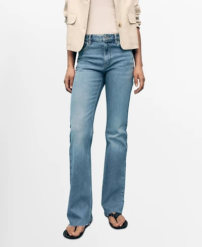 Mango Women's Fiona Flared Mid-Rise Jeans