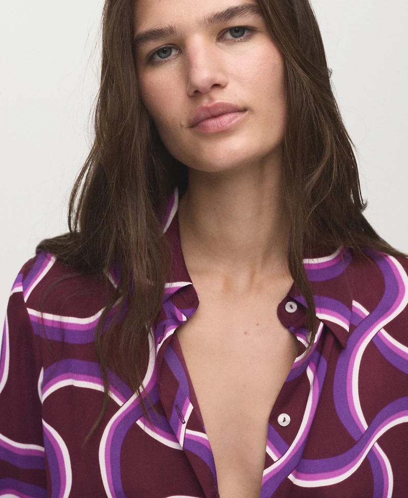 Mango Women's Abstract Print Shirt