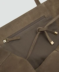 Mango Women's Suede Shopper Bag