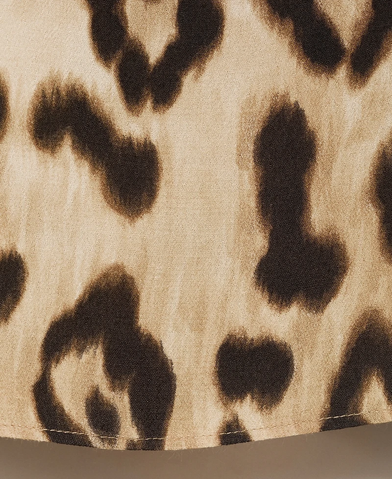 Mango Women's Animal-Print Fluid Top