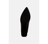 Casey Metallic Detail Block Heel Pumps Women