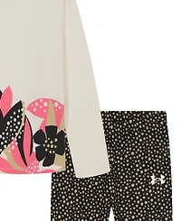 Under Armour Toddler and Little Girls 2-Piece Long-Sleeve Printed Top Leggings Set