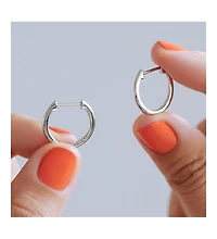 Small Slim Endless Hoops - Lo Small Silver