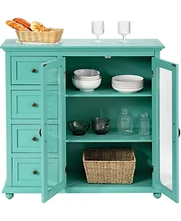 Buffet Sideboard Table Kitchen Storage Cabinet with Drawers and Doors