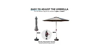 Flynama 9FT Outdoor Patio Umbrella with Push Button Tilt and Crank Wind Vent