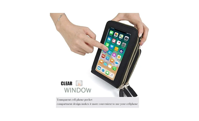 Kemimoto Touch Screen Crossbody Phone Purse for Women, Rfid Blocking Small Cellphone Shoulder with 2 Adjustable Strap