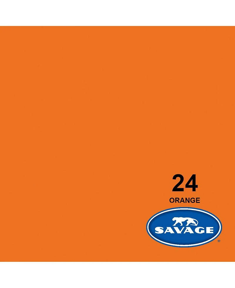 Savage Widetone Seamless Background Paper, 86" wide x 36' Orange, #24