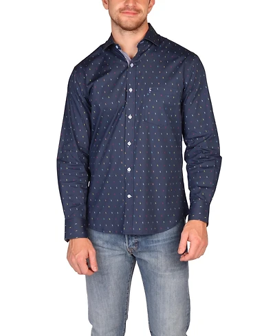 Tailorbyrd Men's Multi Byrds Long Sleeve Shirt