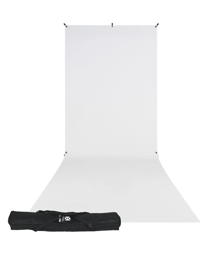 Westcott 5x12' X-Drop Wrinkle-Resistant Backdrop Kit, Includes 5x7' Stand and Carry Case, High-Key White Sweep
