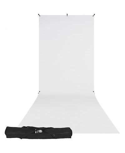 Westcott 5x12' X-Drop Wrinkle-Resistant Backdrop Kit, Includes 5x7' Stand and Carry Case, High-Key White Sweep