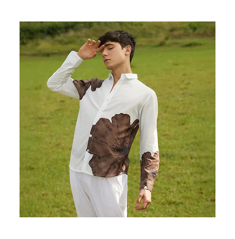 Campus Sutra Men's Primrose Flora Shirt