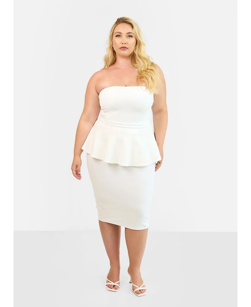 Rebdolls Women's Bodycon Midi Skirt