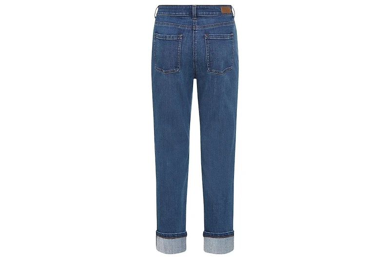 Olsen Women's Mona Fit Straight Leg 5-Pocket Jean with Rhinestone Hem