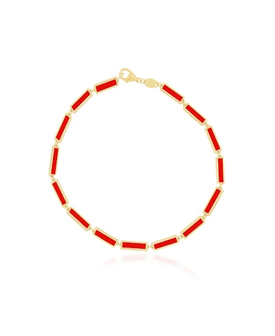 The Lovery Red Bar Bracelet 14K Gold