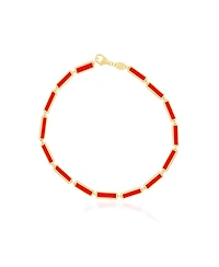 The Lovery Red Bar Bracelet 14K Gold