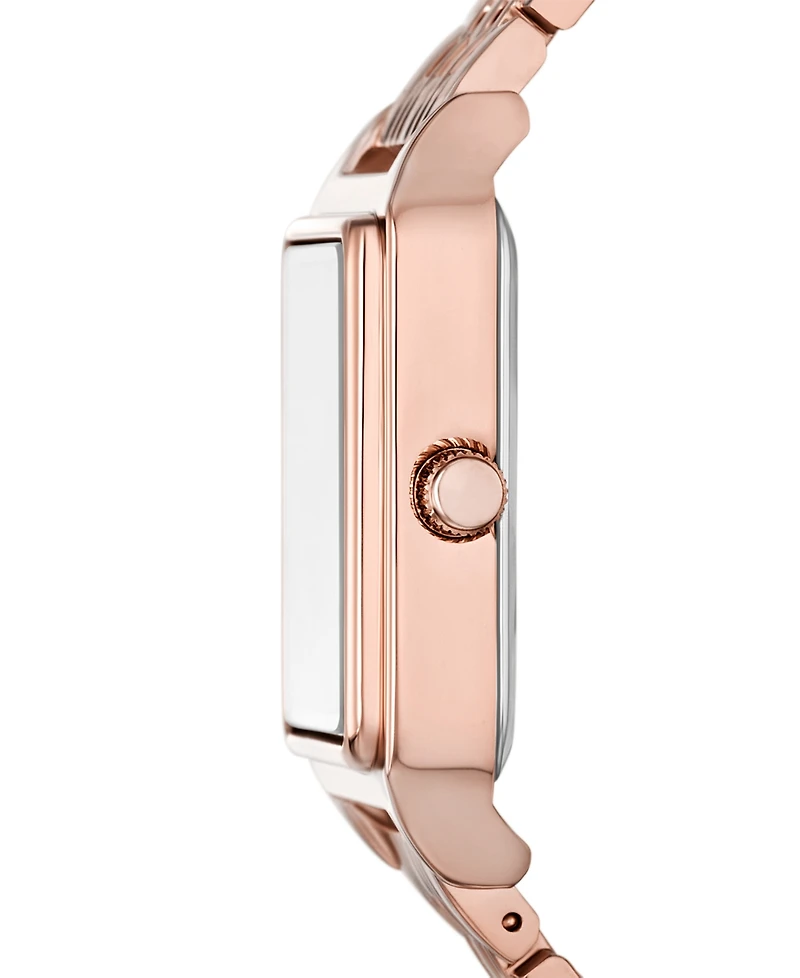 Folio Women's Quartz Three-Hand Rose Gold Alloy Watch Set, 30mm