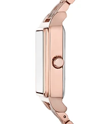 Folio Women's Quartz Three-Hand Rose Gold Alloy Watch Set, 30mm