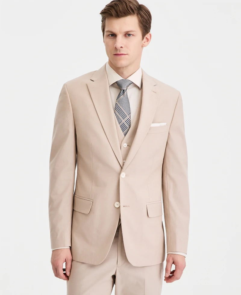 Tommy Hilfiger Men's Modern-Fit Th Flex Stretch Chambray Suit Separates Jacket